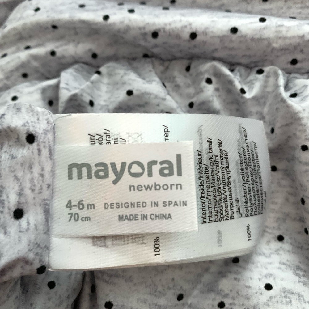 NWOT Mayoral reversible puffer coat w/hood 4-6 mos - Picture 9 of 15